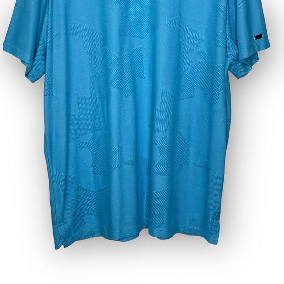 Nike Tiger Woods Camo Jacquard Golf Polo Shirt Teal Blue CT3801-496 Men's XXL - Picture 4 of 9